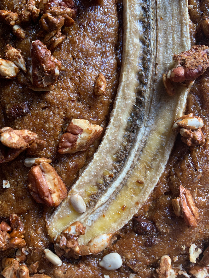 Panqué de plátano AKA: Banana miso chocolate chip bread